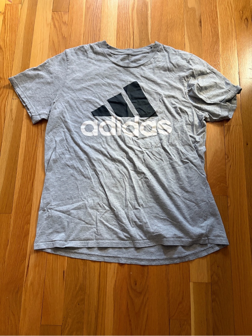 Adidas Gray Short Sleeve Logo Tee